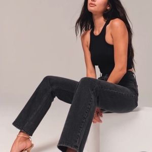 Abercrombie & Fitch A&F the 90’s Relaxed Fit Ultra High Rise Straight Leg Jeans